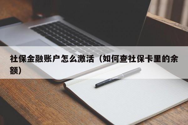 社保金融账户怎么激活(如何查社保卡里的余额)